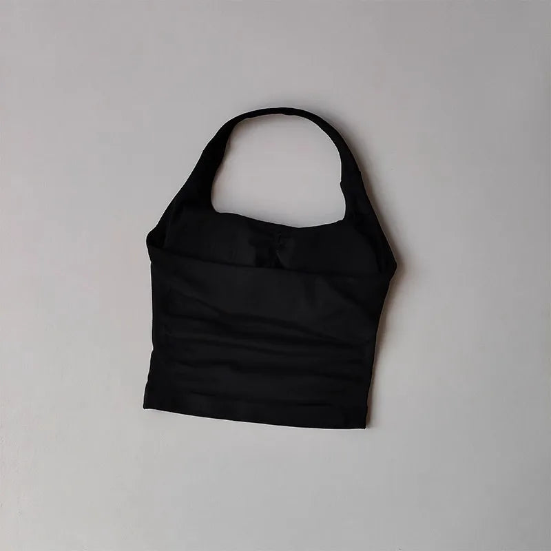 Veyra Active™ Autumn Halter Yoga Vest | High-Strength Shockproof Running Sports Bra & Top