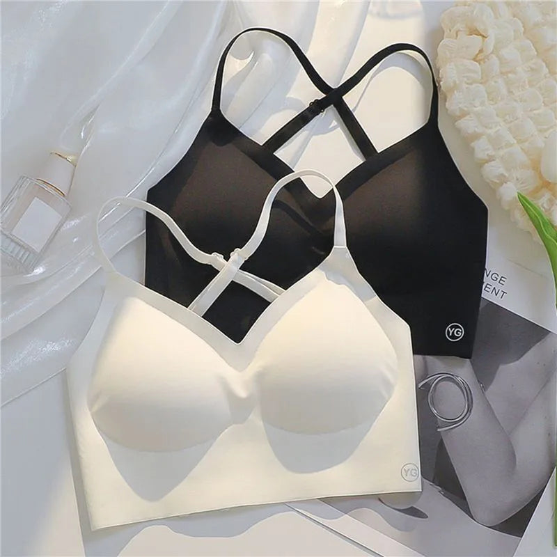 Veyra Active™ Invisible Deep U Plunge Bra | Backless Clear-Strap Push-Up Strapless Bra