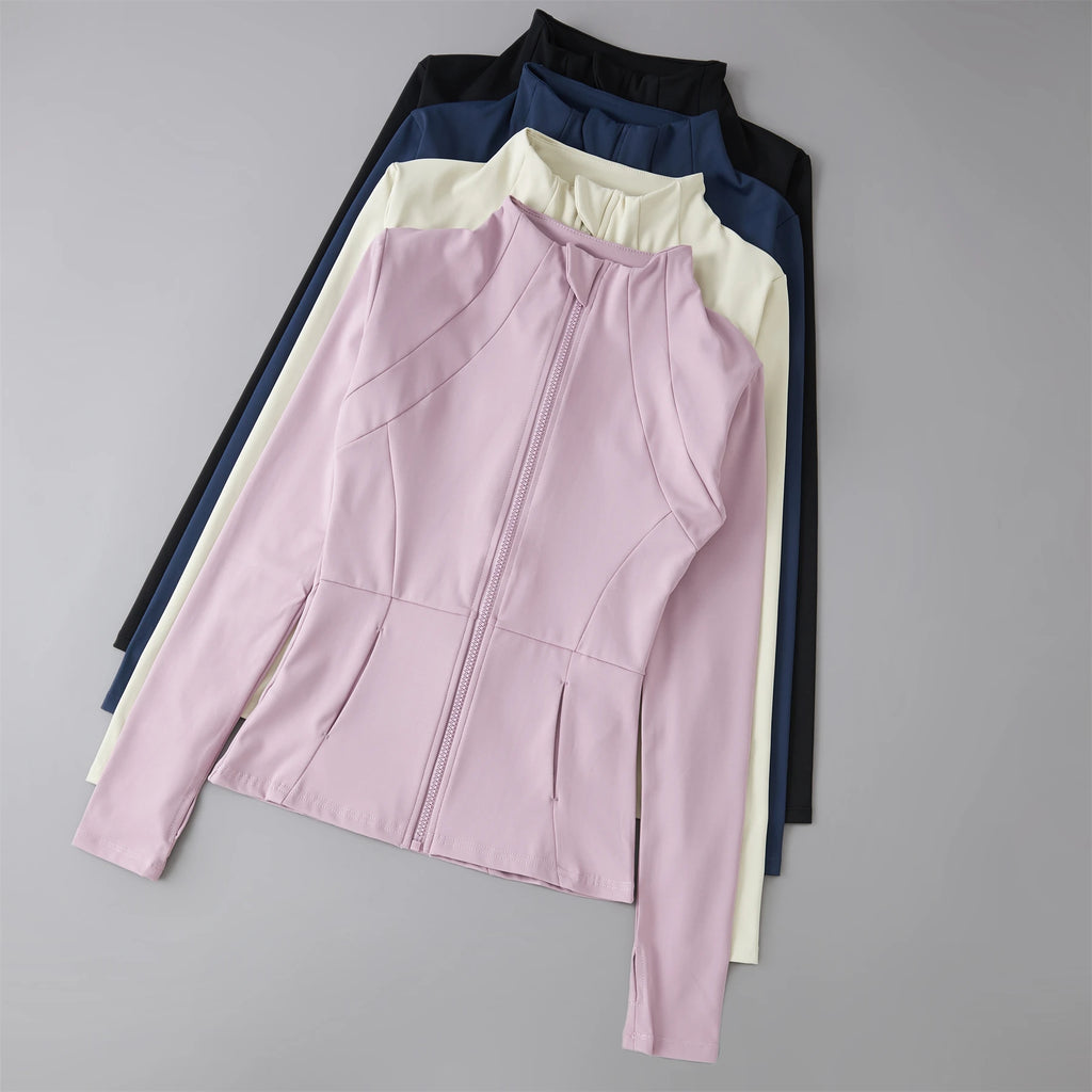 Veyra Active™ Breeze Lightweight Running Jacket | Wind-Resistant Long-Sleeve Workout Top