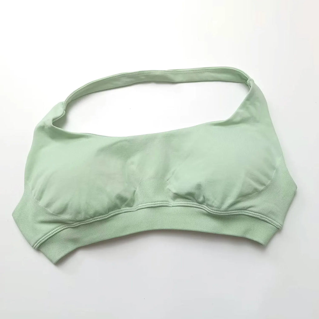 Veyra Active™ Impact Seamless Halter Sports Bra | High-Support Push-Up Gym & Yoga Crop Top