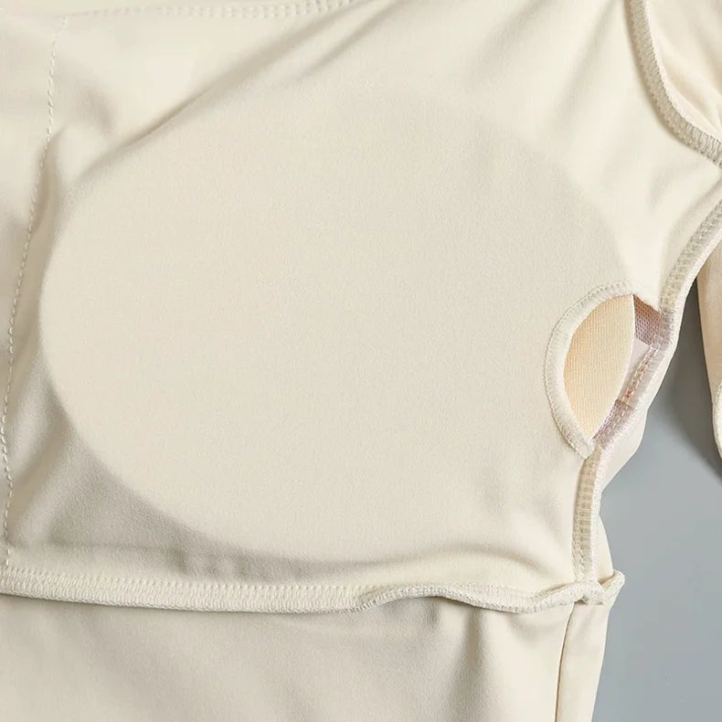 Veyra Active™ Elegant Long-Sleeve Yoga Shirt | Built-In Bra Small Waistband Gym Top
