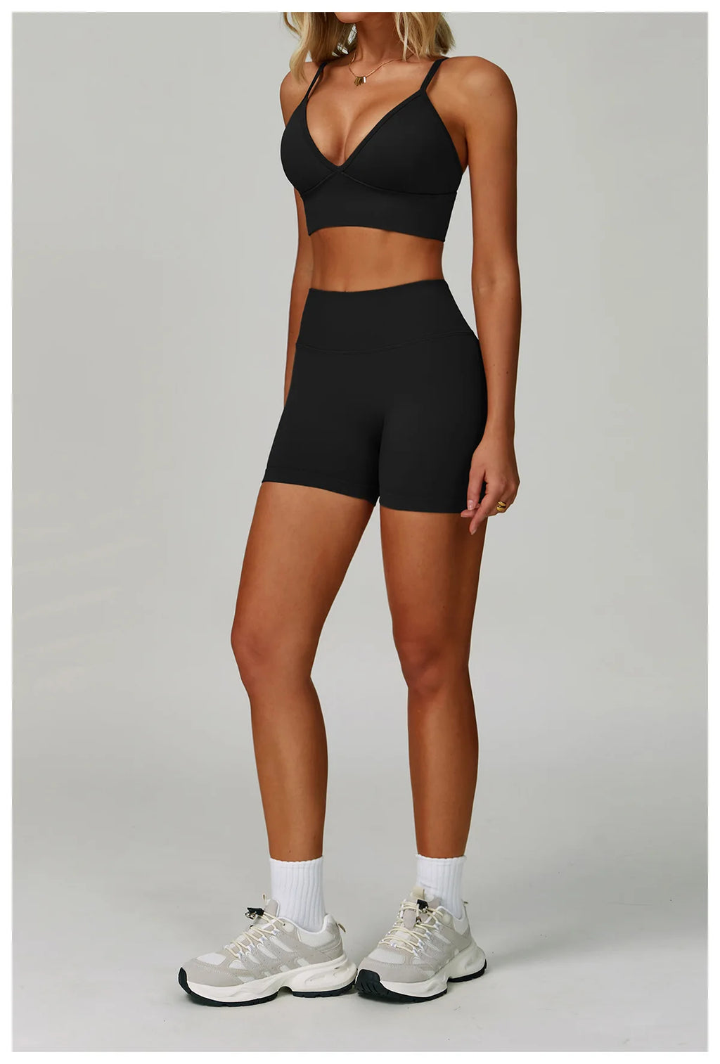 Veyra Active™ SculptFlex 3-Piece Yoga Set | Long Sleeve Crop Top, Sports Bra & High-Waist Leggings