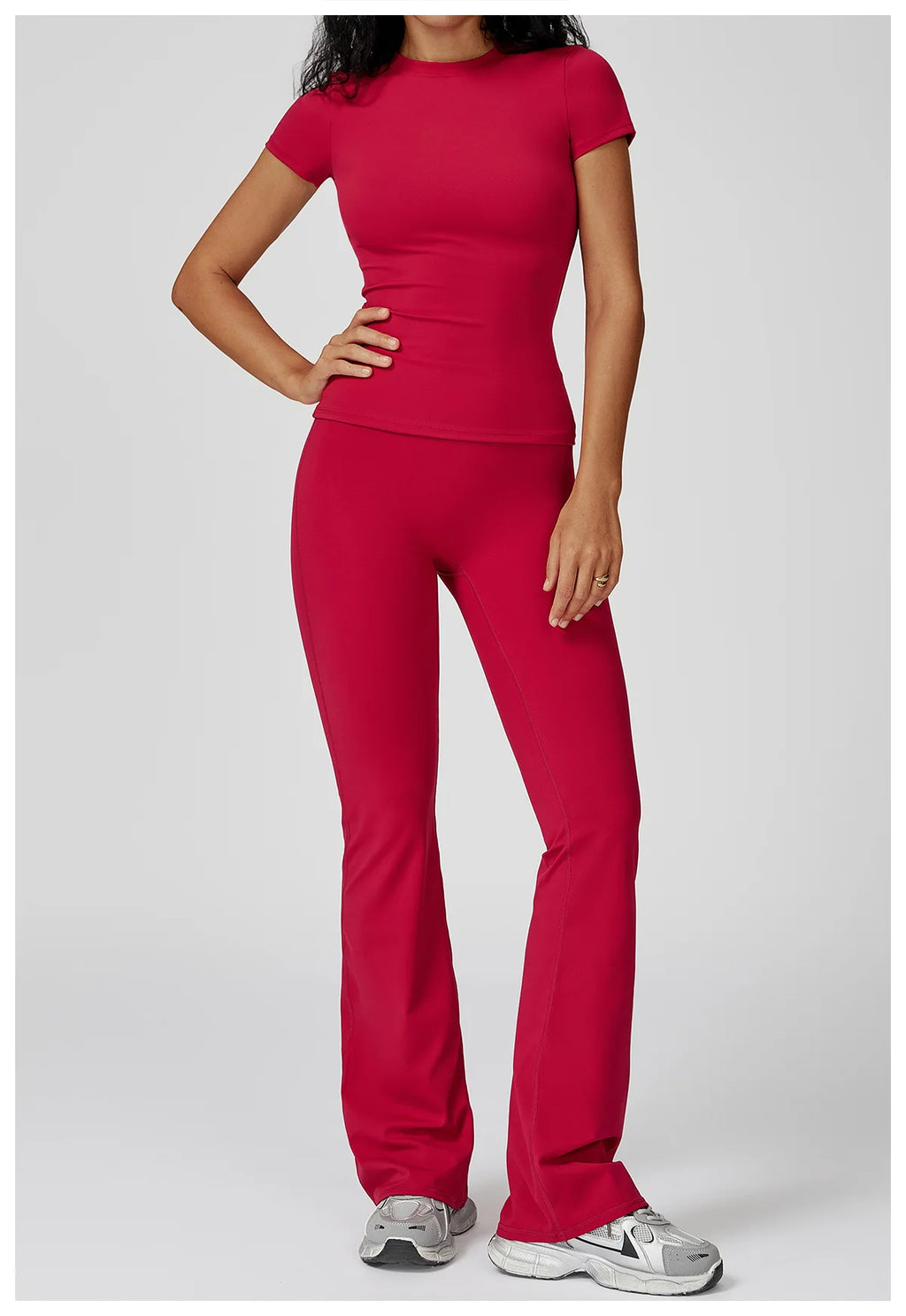 Veyra Active™ Women's SculptFlex 2-Piece Yoga Set | Long Sleeve Top, High-Waist Leggings & Shorts