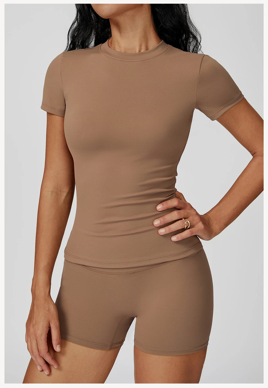 Veyra Active™ Women's SculptFlex 2-Piece Yoga Set | Long Sleeve Top, High-Waist Leggings & Shorts
