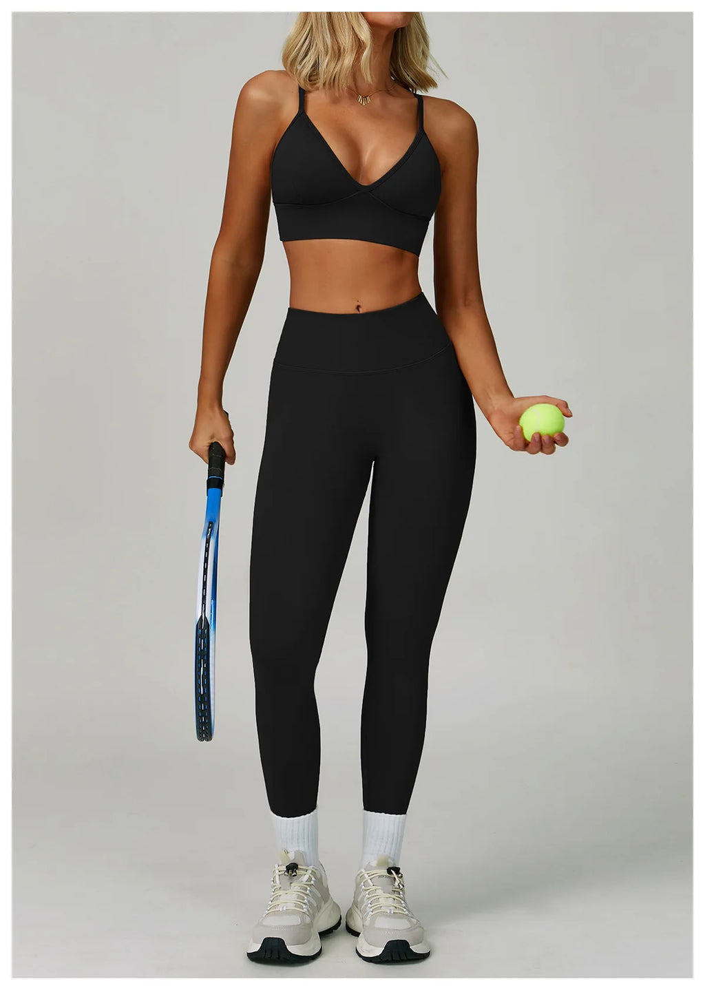 Veyra Active™ SculptFlex 3-Piece Yoga Set | Long Sleeve Crop Top, Sports Bra & High-Waist Leggings