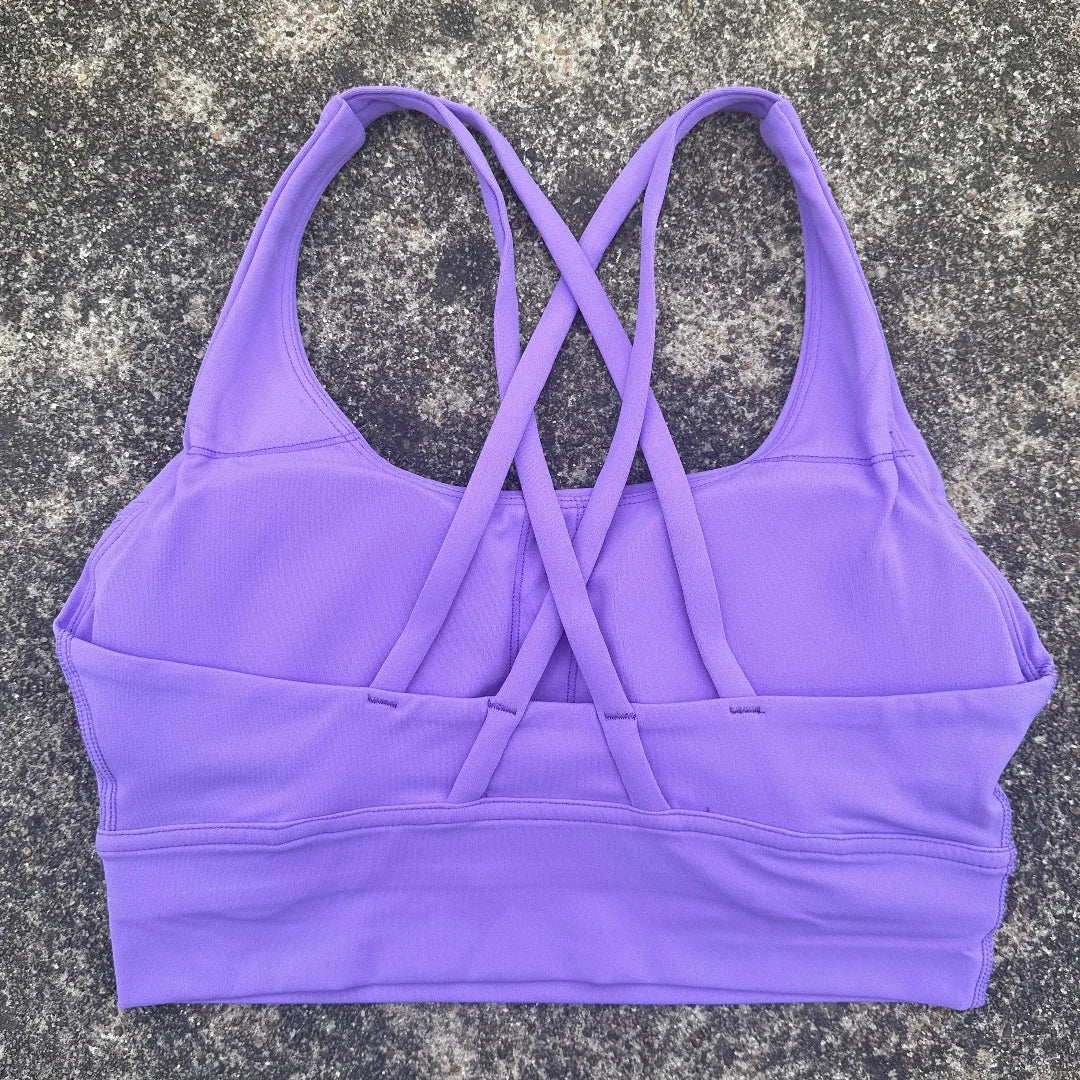 Kova by Veyra™ Women's Cross-Back Shockproof Sports Bra | High-Strength Push-Up Yoga Tank Top
