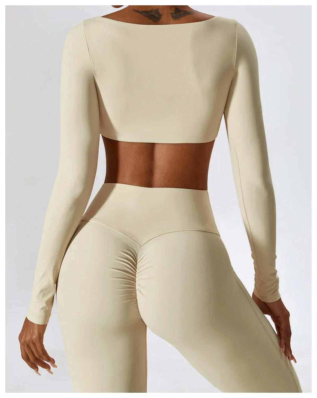 Veyra Active™ SculptFlex 2-Piece Yoga Set | Long Sleeve Crop Top & High-Waist Seamless Leggings