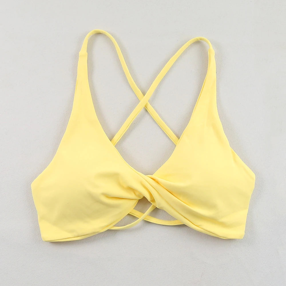 Veyra Active™ Impact Slim-Strap Sports Bra | Seamless High-Stretch Yoga Crop Top