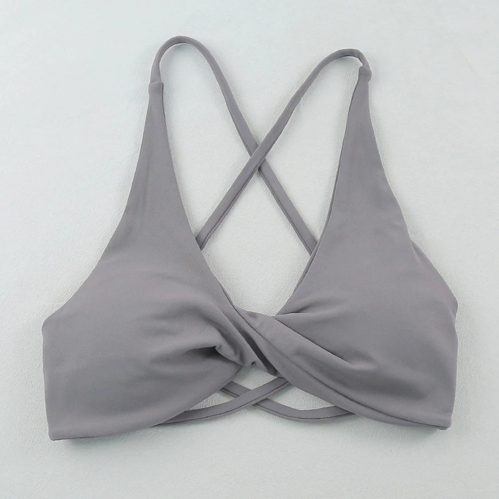 Veyra Active™ Impact Slim-Strap Sports Bra | Seamless High-Stretch Yoga Crop Top