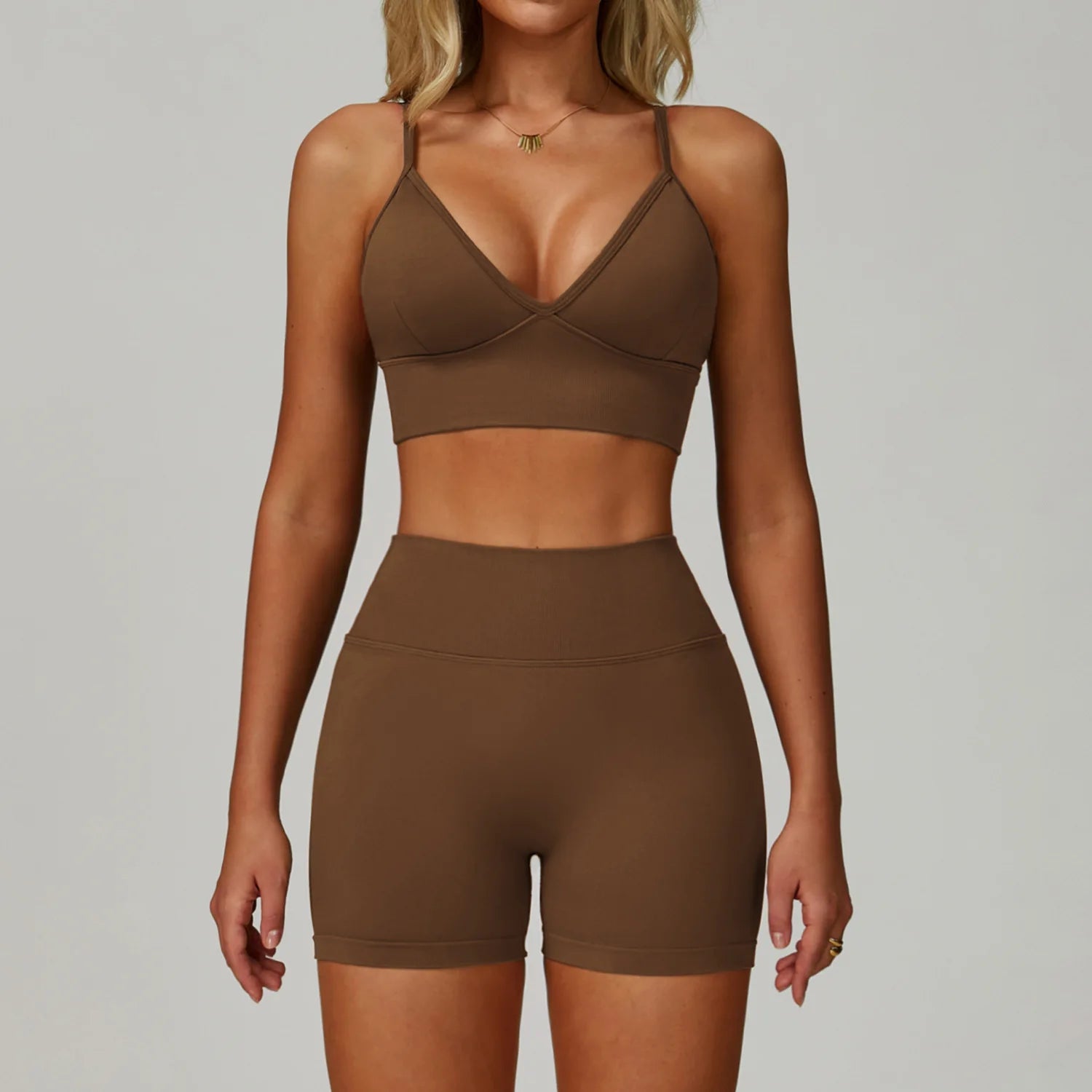Veyra Active™ SculptFlex 3-Piece Yoga Set | Long Sleeve Crop Top, Sports Bra & High-Waist Leggings