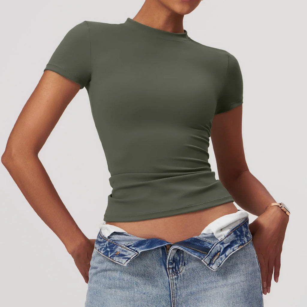Veyra Active™ Breeze Slim-Fit Running T-Shirt | Breathable Short-Sleeve Yoga & Gym Tee