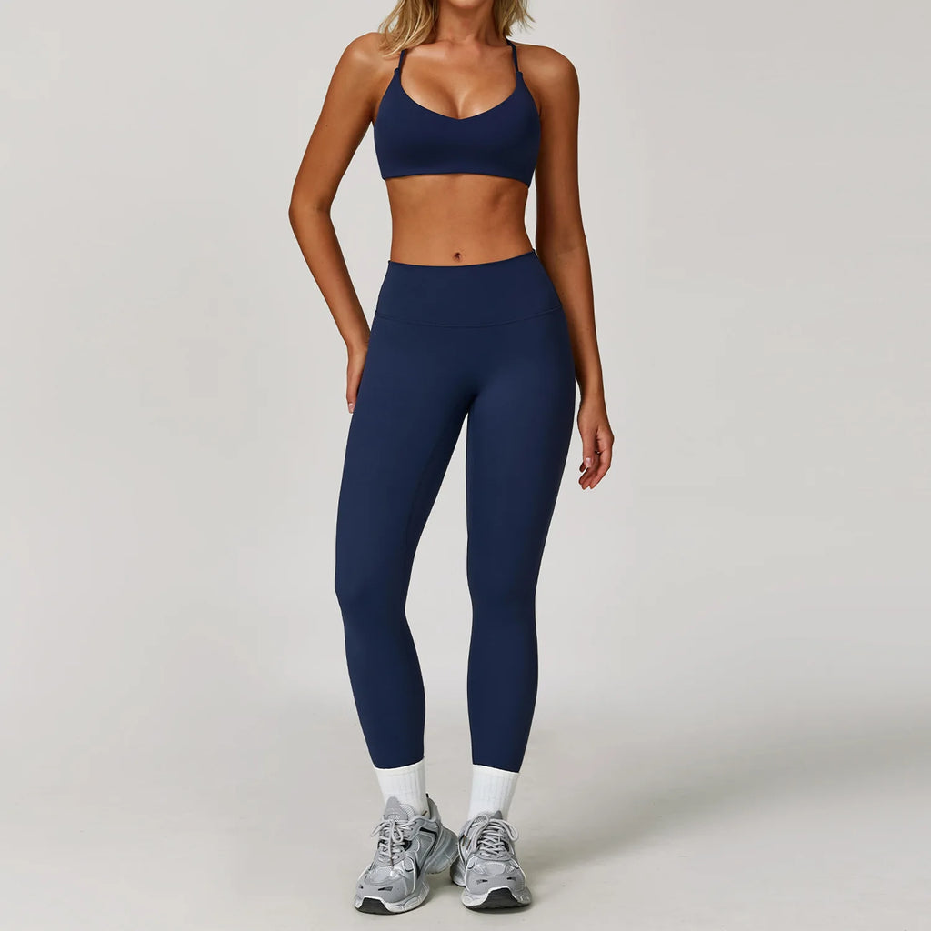 Veyra Active™ Infinite 3-Piece Yoga Set | Long Sleeve Top, Sports Bra & High-Waisted Leggings