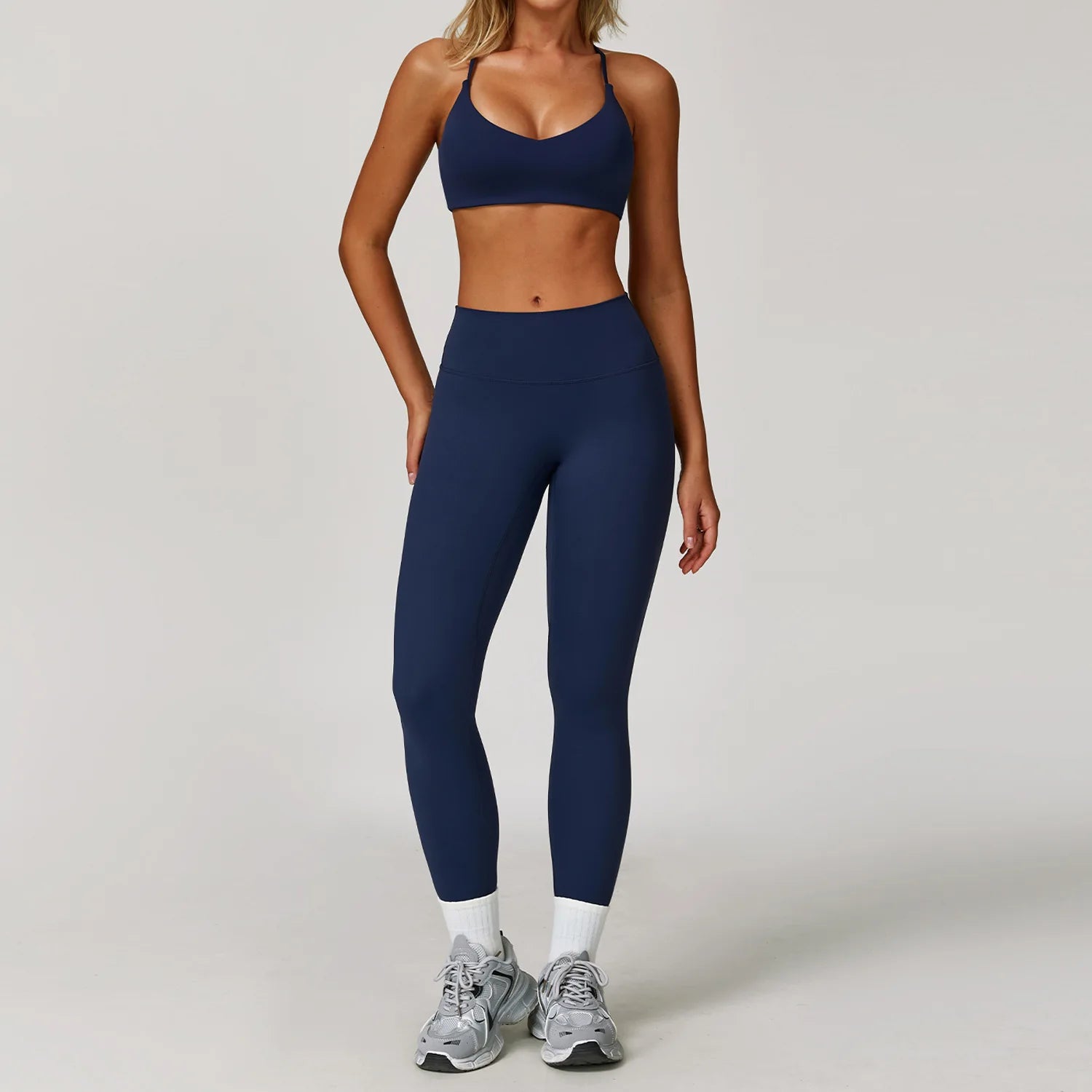 Veyra Active™ Infinite 3-Piece Yoga Set | Long Sleeve Top, Sports Bra & High-Waisted Leggings