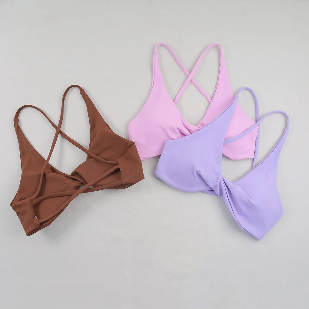 Veyra Active™ Impact Slim-Strap Sports Bra | Seamless High-Stretch Yoga Crop Top