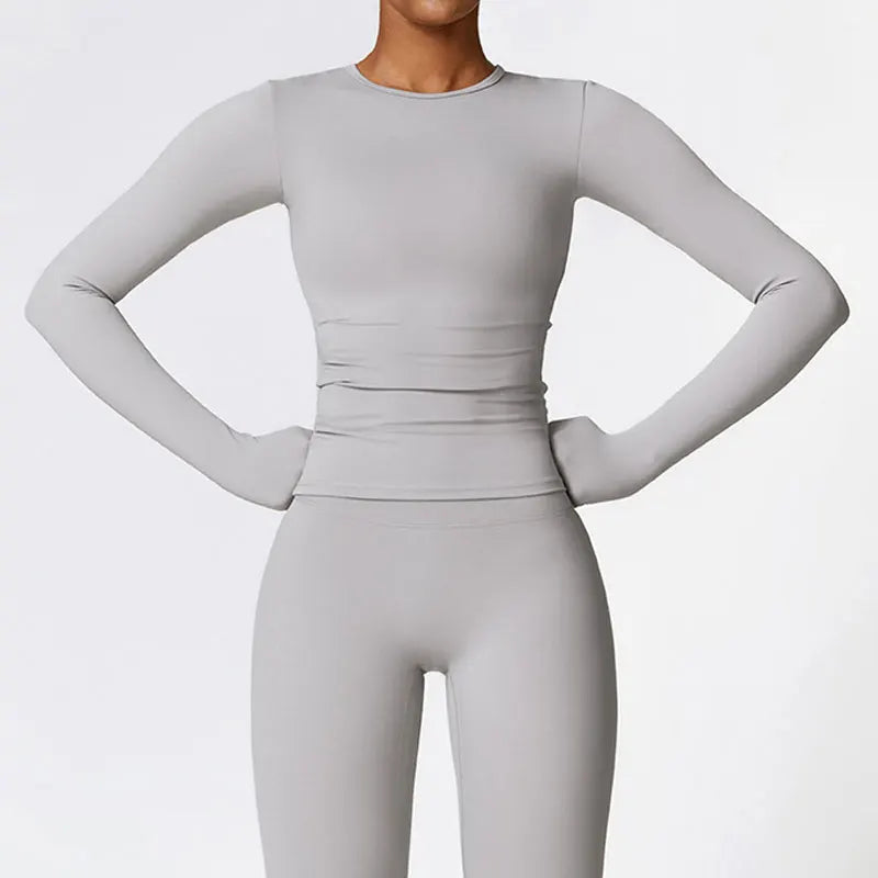 Veyra Active™ Women's Thermomotion Long-Sleeve Yoga Shirt | Winter Quick-Dry Slim-Fit Gym Top