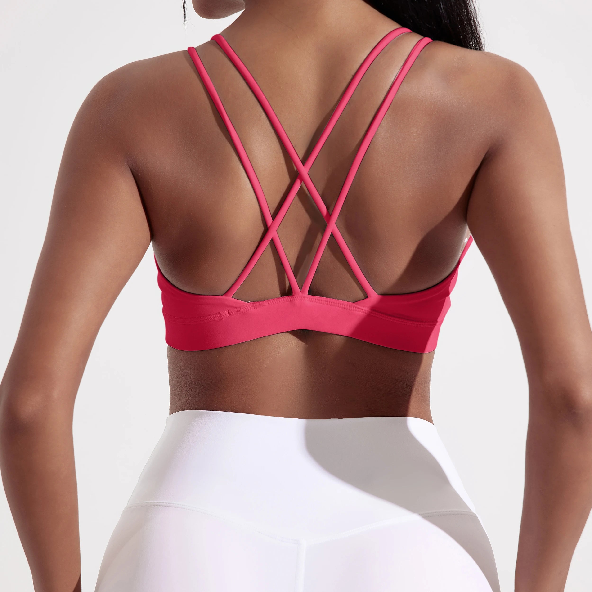 Veyra Active™ Women's Cross-Front Shockproof Sports Bra | High-Strength Push-Up Gym & Yoga Top