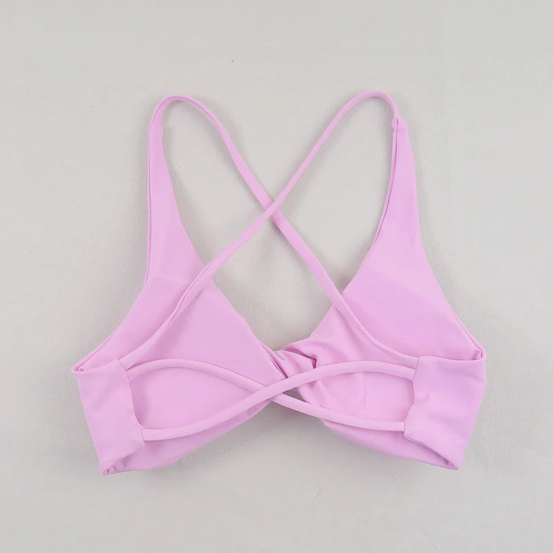 Veyra Active™ Impact Slim-Strap Sports Bra | Seamless High-Stretch Yoga Crop Top