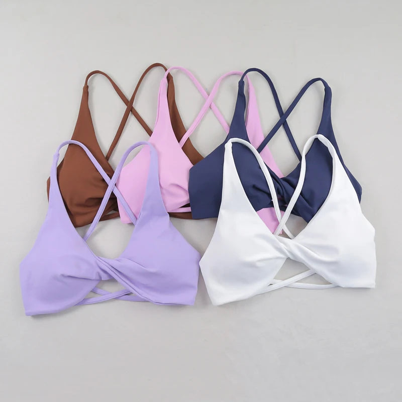 Veyra Active™ Impact Slim-Strap Sports Bra | Seamless High-Stretch Yoga Crop Top