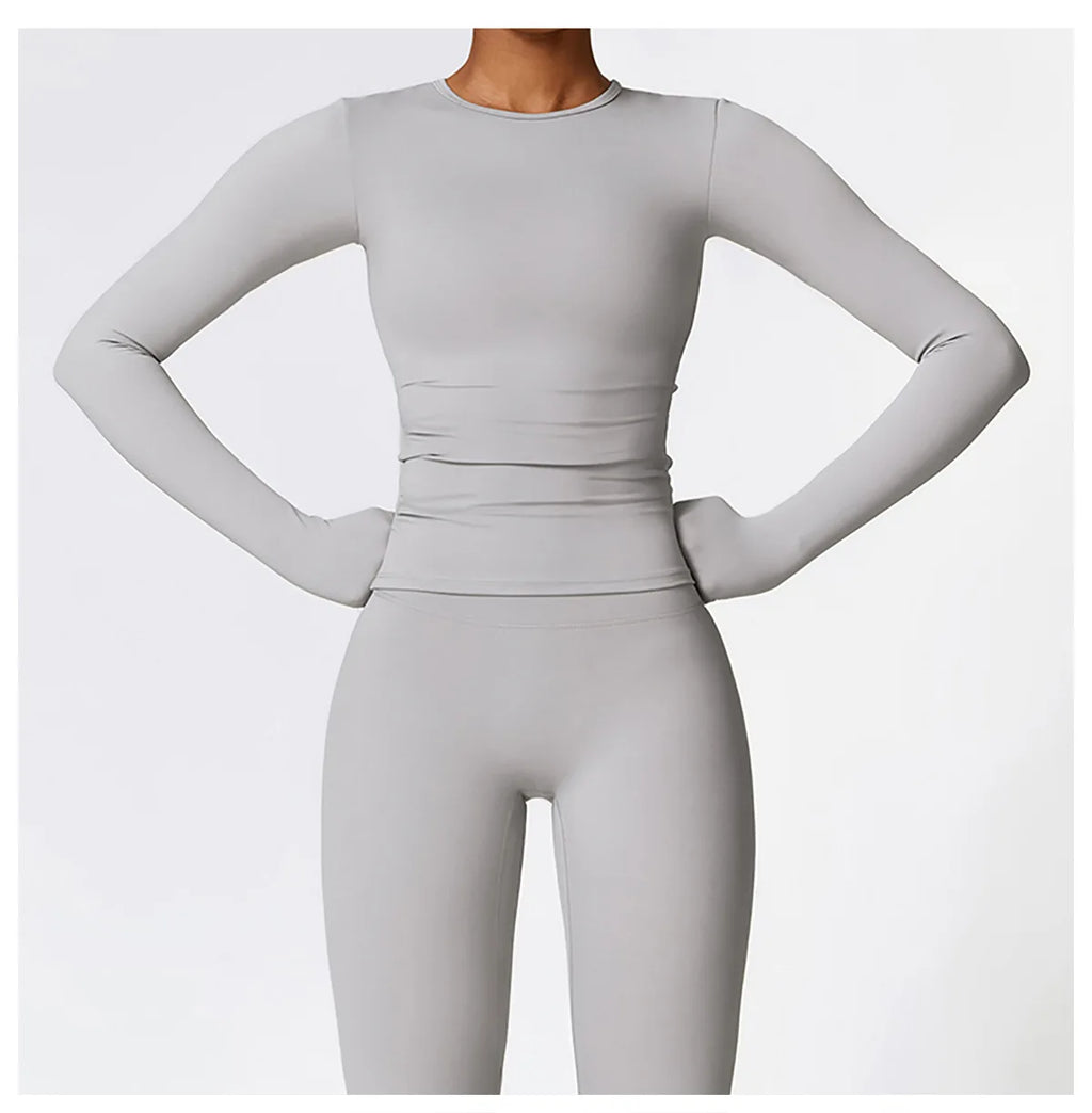 Veyra Active™ Women's Thermomotion Long-Sleeve Yoga Shirt | Winter Quick-Dry Slim-Fit Gym Top