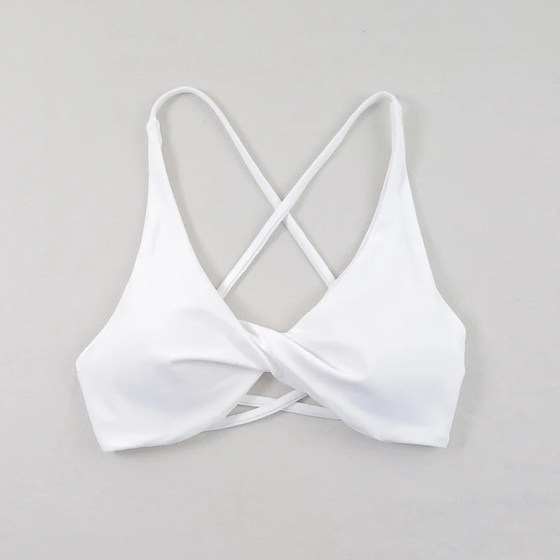 Veyra Active™ Impact Slim-Strap Sports Bra | Seamless High-Stretch Yoga Crop Top