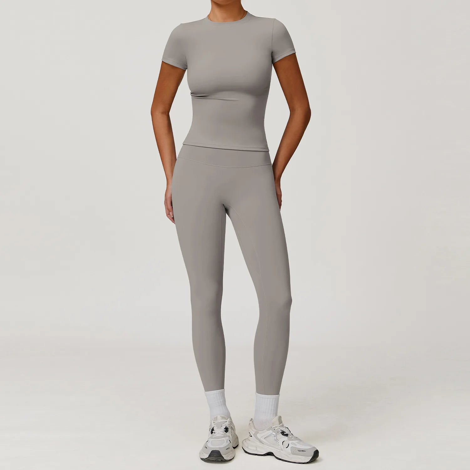 Veyra Active™ Women's SculptFlex 2-Piece Yoga Set | Long Sleeve Top, High-Waist Leggings & Shorts