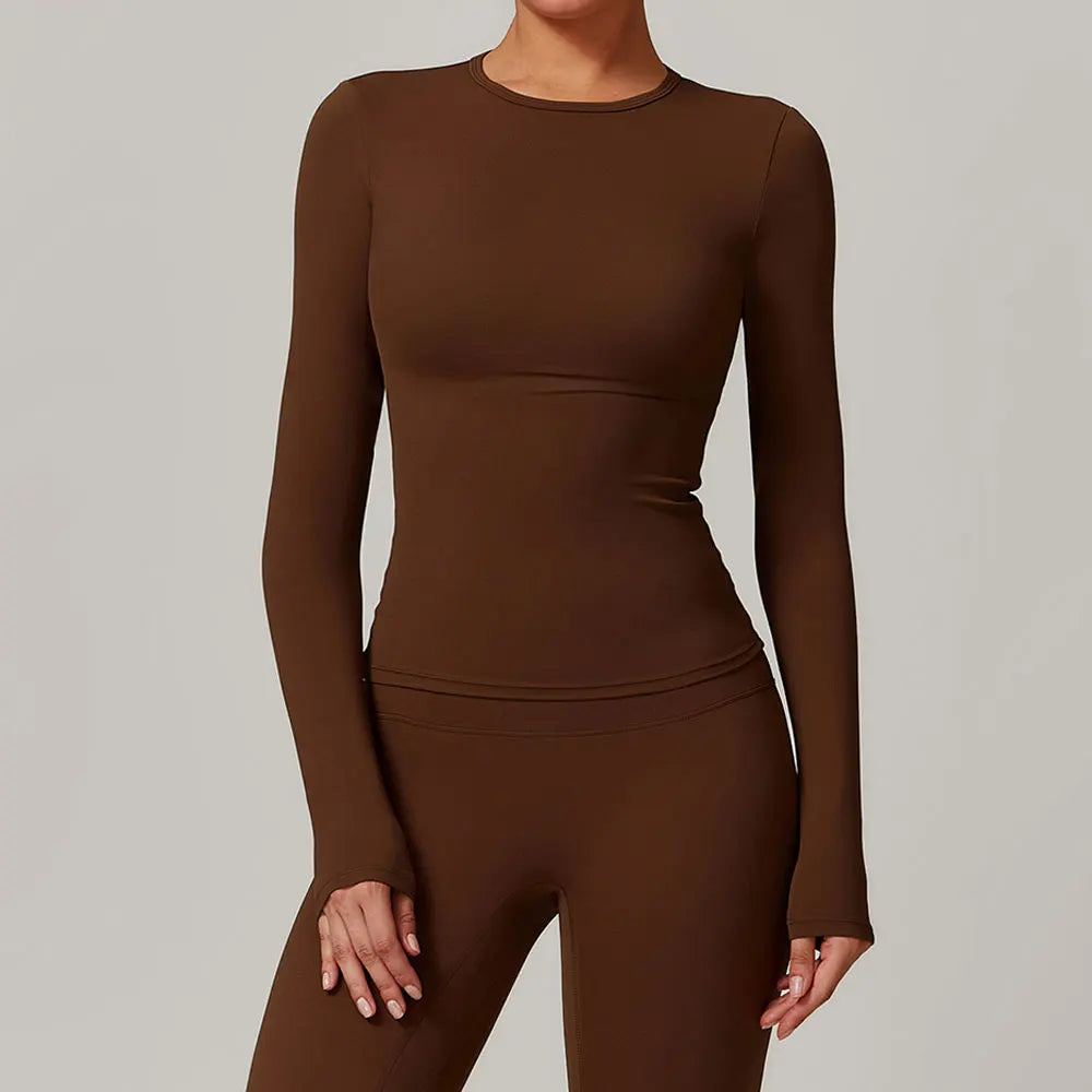 Veyra Active™ Women's Thermomotion Long-Sleeve Yoga Shirt | Winter Quick-Dry Slim-Fit Gym Top