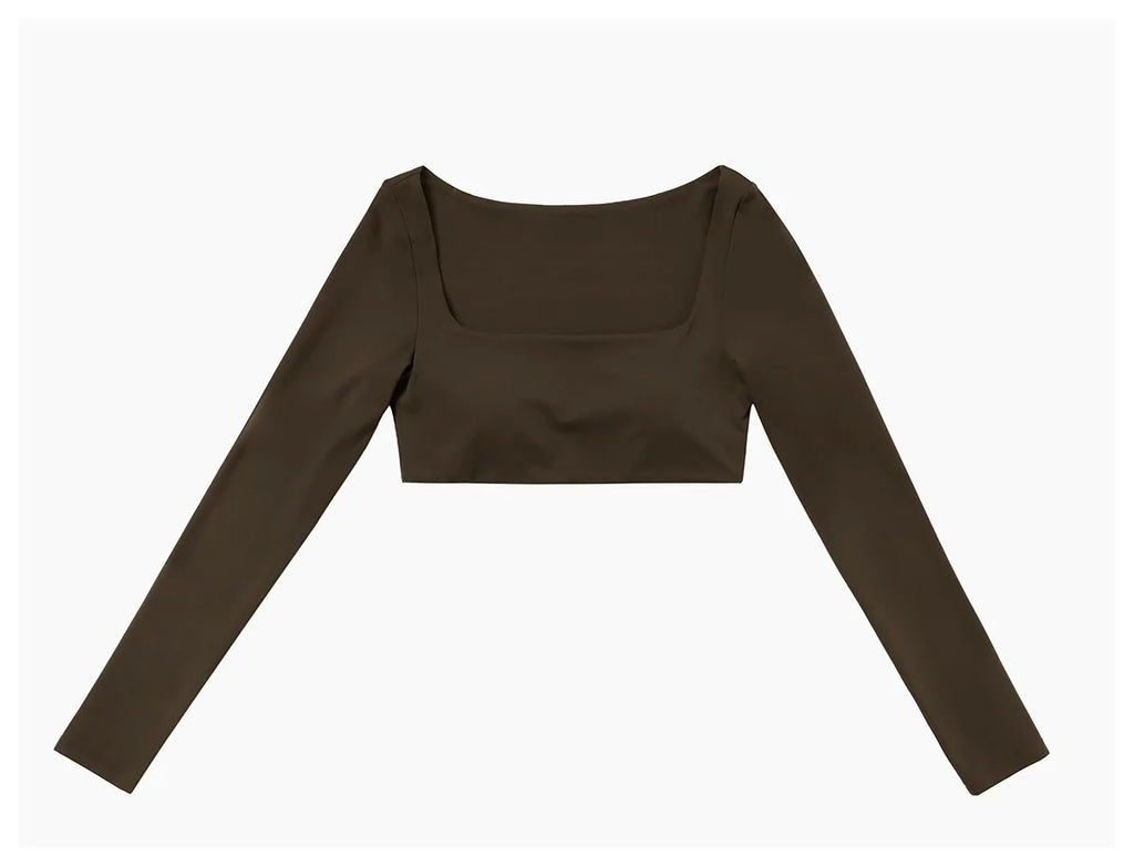 Veyra Active™ SculptFlex 2-Piece Yoga Set | Long Sleeve Crop Top & High-Waist Seamless Leggings