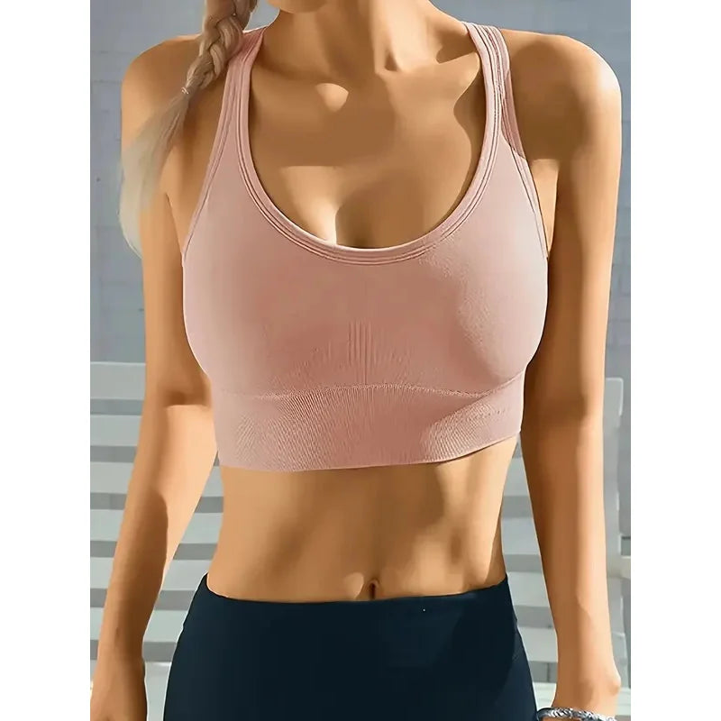 Veyra Active™ Boost Seamless Push-Up Sports Bra | Breathable Yoga Tank Top & Crop Vest