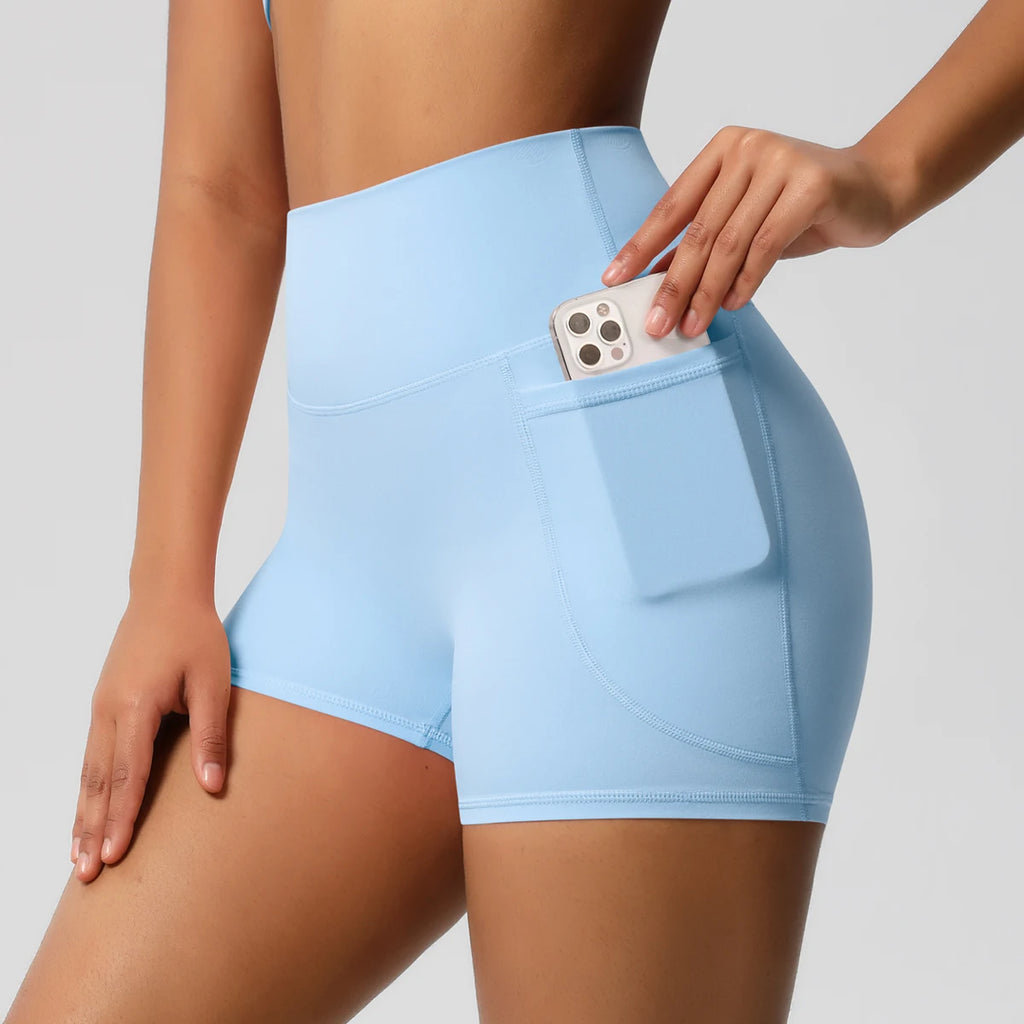 Veyra Active™ Pocketed High-Waisted Yoga Shorts | 100% Squat-Proof Anti-Chafe Biker Shorts