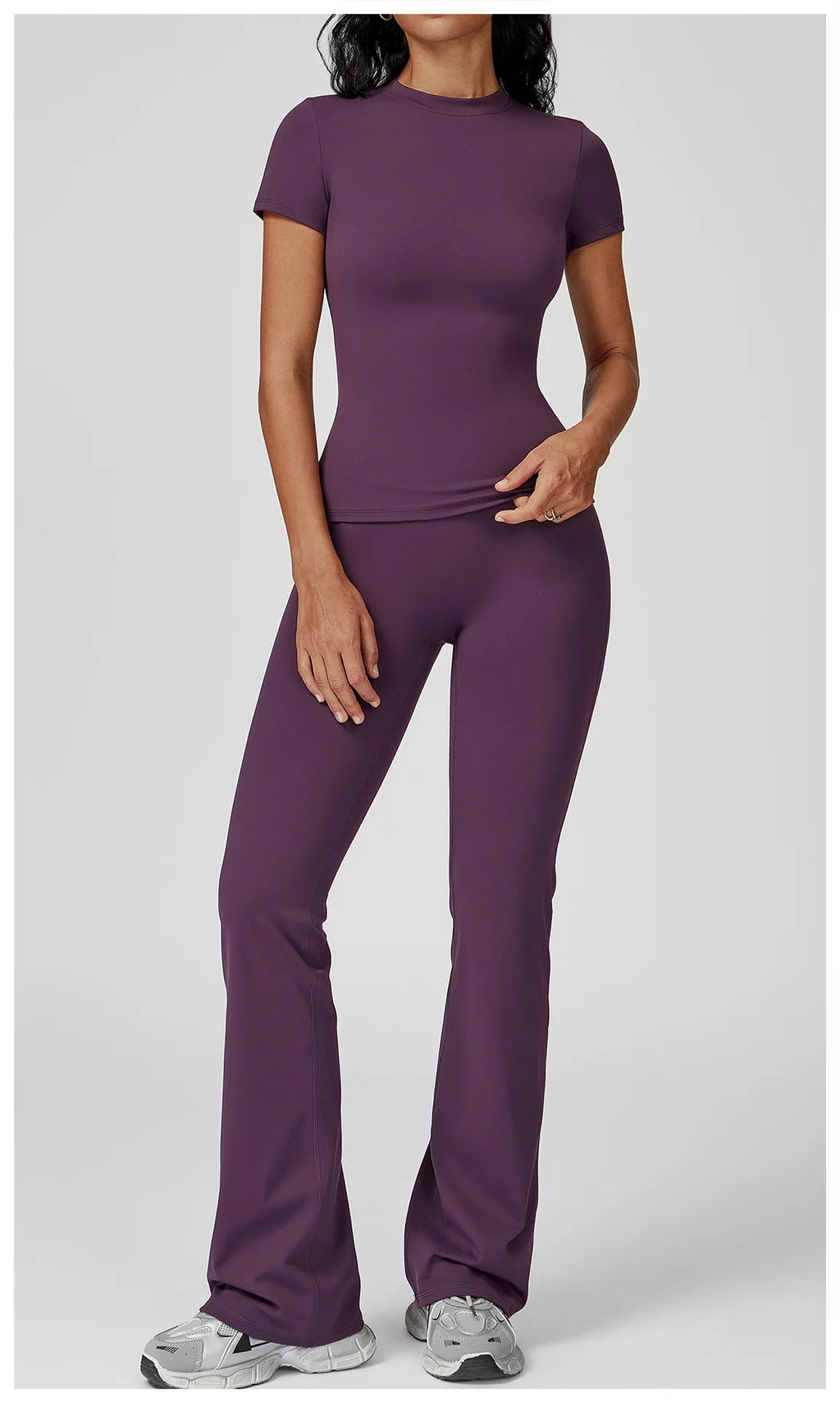 Veyra Active™ Women's SculptFlex 2-Piece Yoga Set | Long Sleeve Top, High-Waist Leggings & Shorts