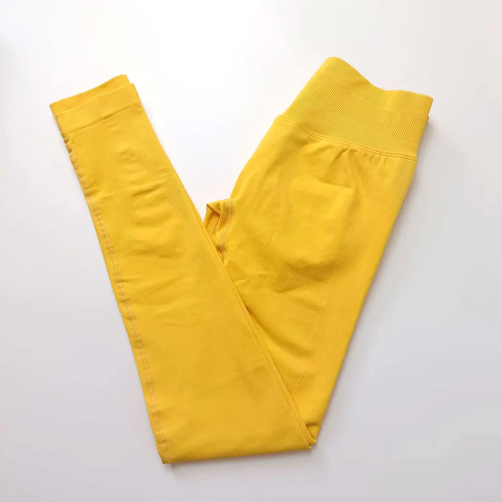 Veyra Active™ Impact Seamless Scrunch Leggings | Low Ribbed Waistband Glute-Shaping Yoga Pants
