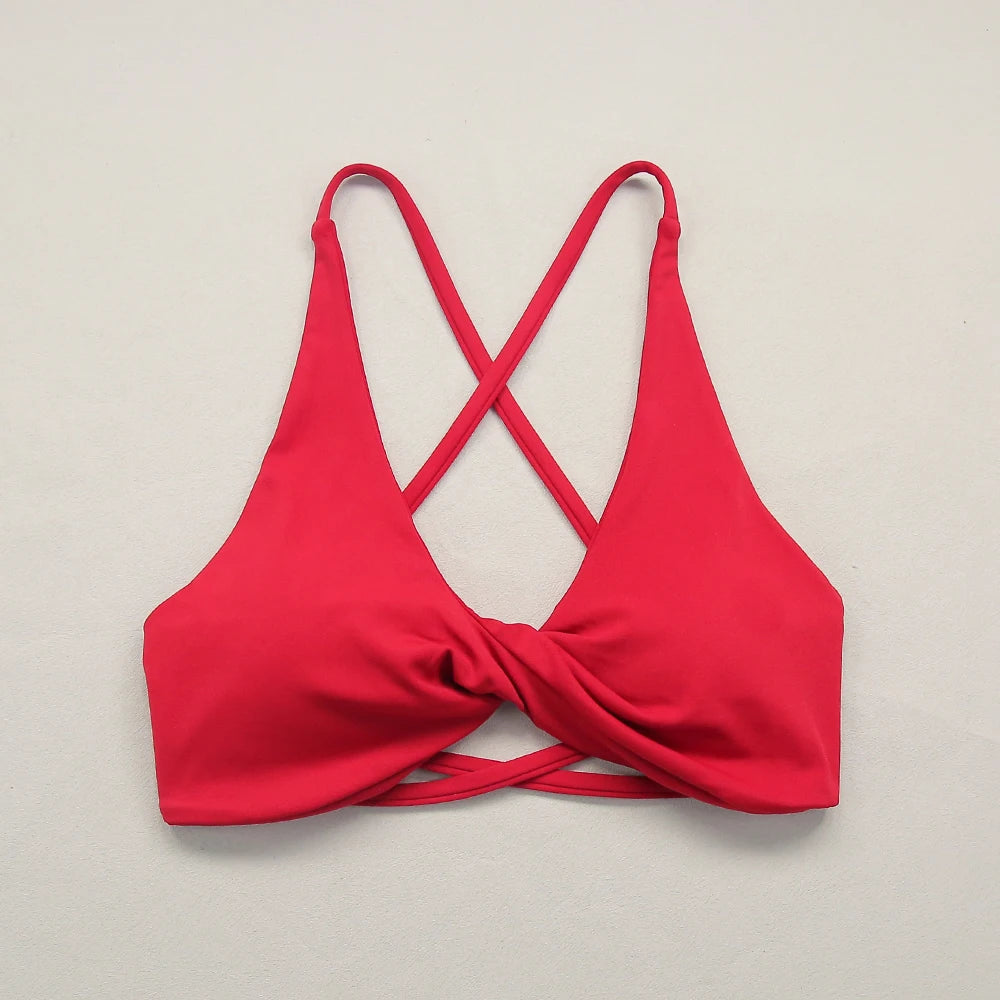 Veyra Active™ Impact Slim-Strap Sports Bra | Seamless High-Stretch Yoga Crop Top