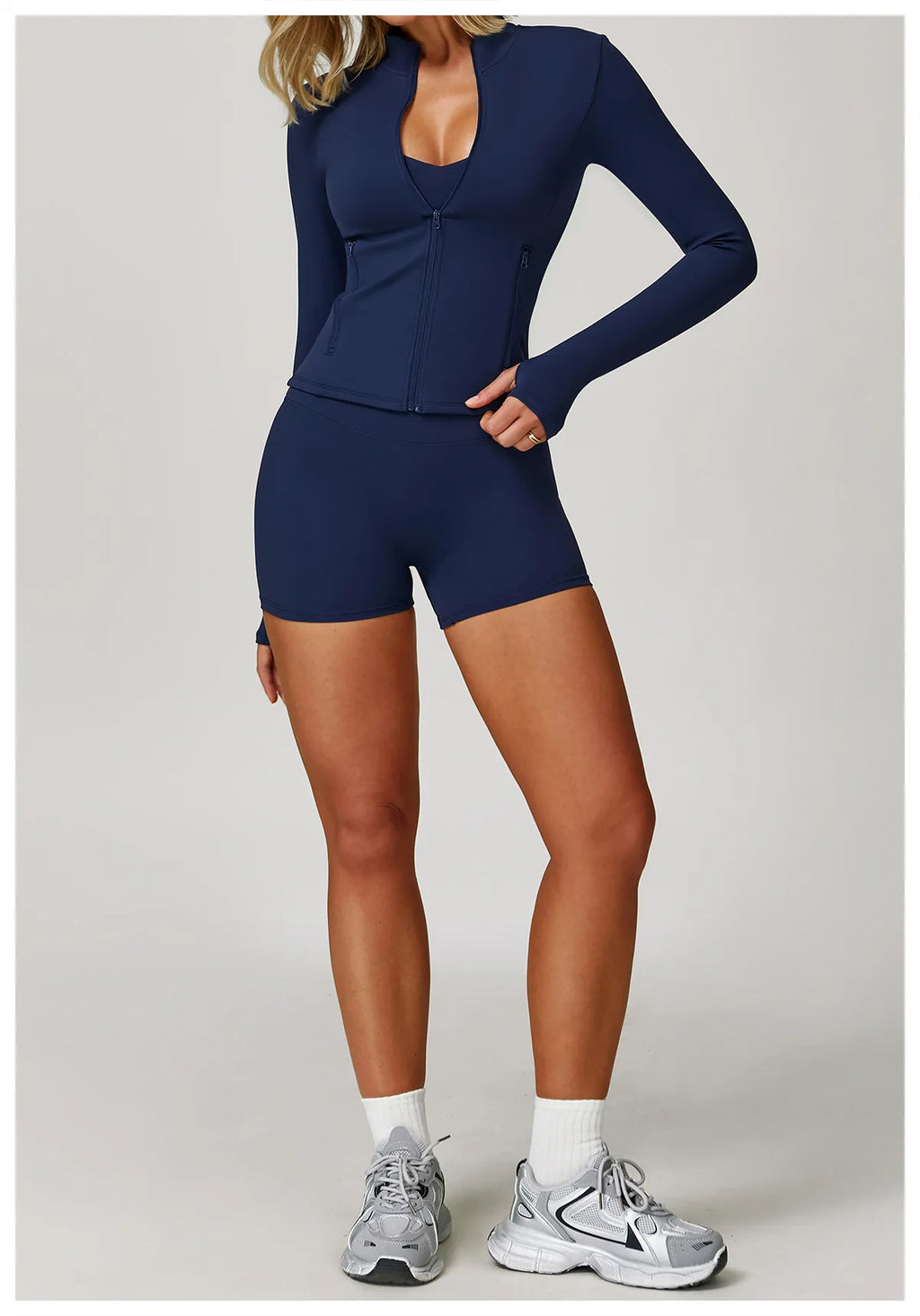 Veyra Active™ Infinite 3-Piece Yoga Set | Long Sleeve Top, Sports Bra & High-Waisted Leggings