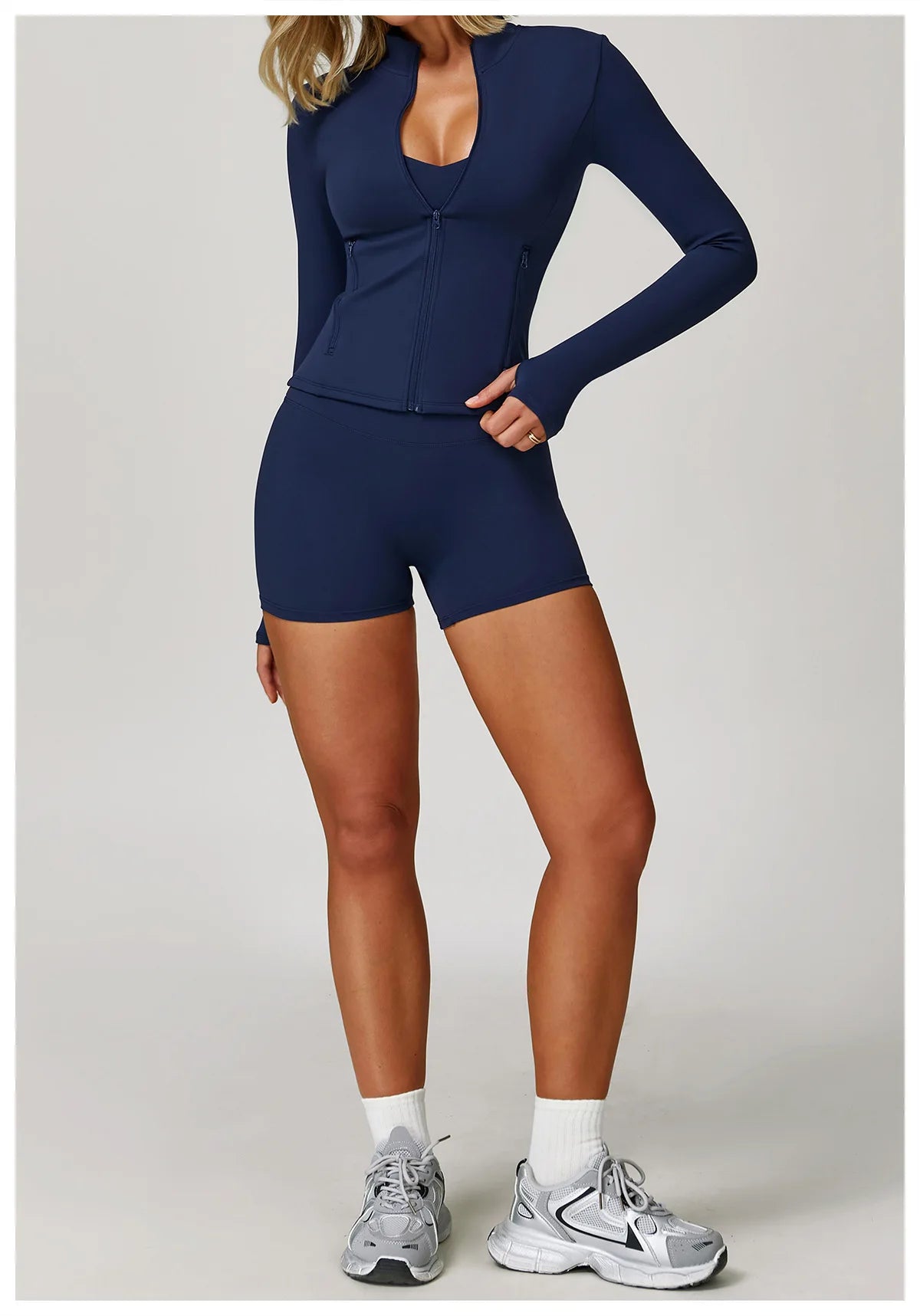 Veyra Active™ Infinite 3-Piece Yoga Set | Long Sleeve Top, Sports Bra & High-Waisted Leggings