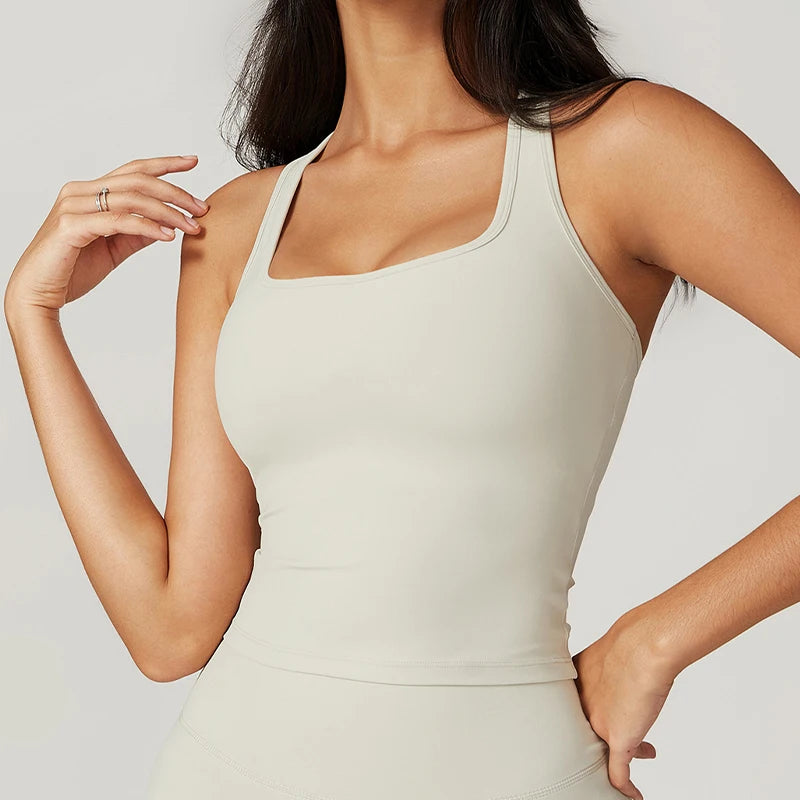 Veyra Active™ Summer Shockproof Yoga Vest | Quick-Dry Seamless Workout Tank Top