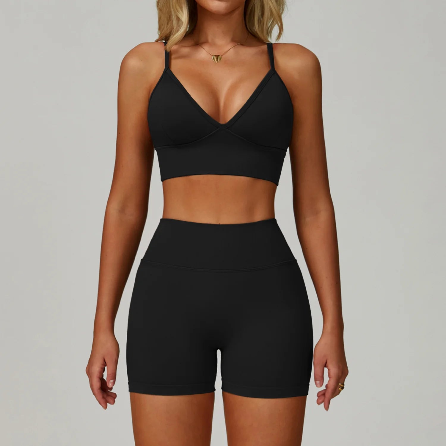 Veyra Active™ SculptFlex 3-Piece Yoga Set | Long Sleeve Crop Top, Sports Bra & High-Waist Leggings