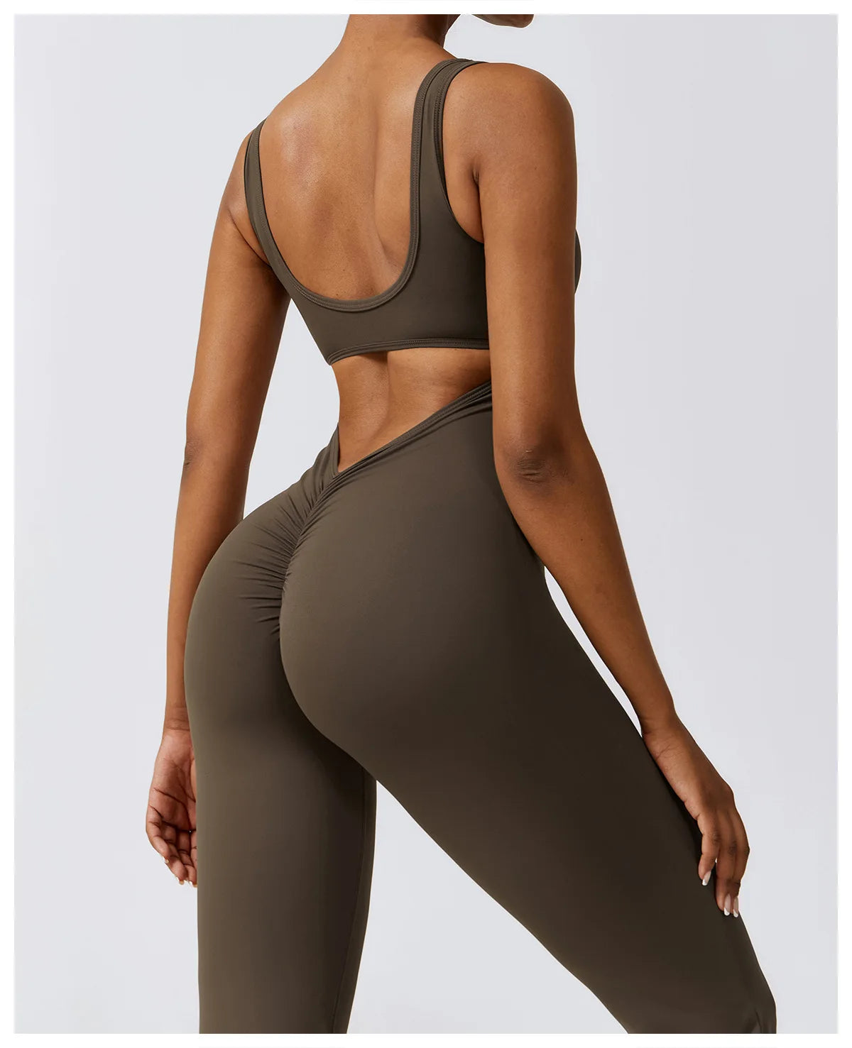 Veyra Active™ Sculpt One-Piece Workout Jumpsuit | Seamless Push-Up Yoga Bodysuit & Romper
