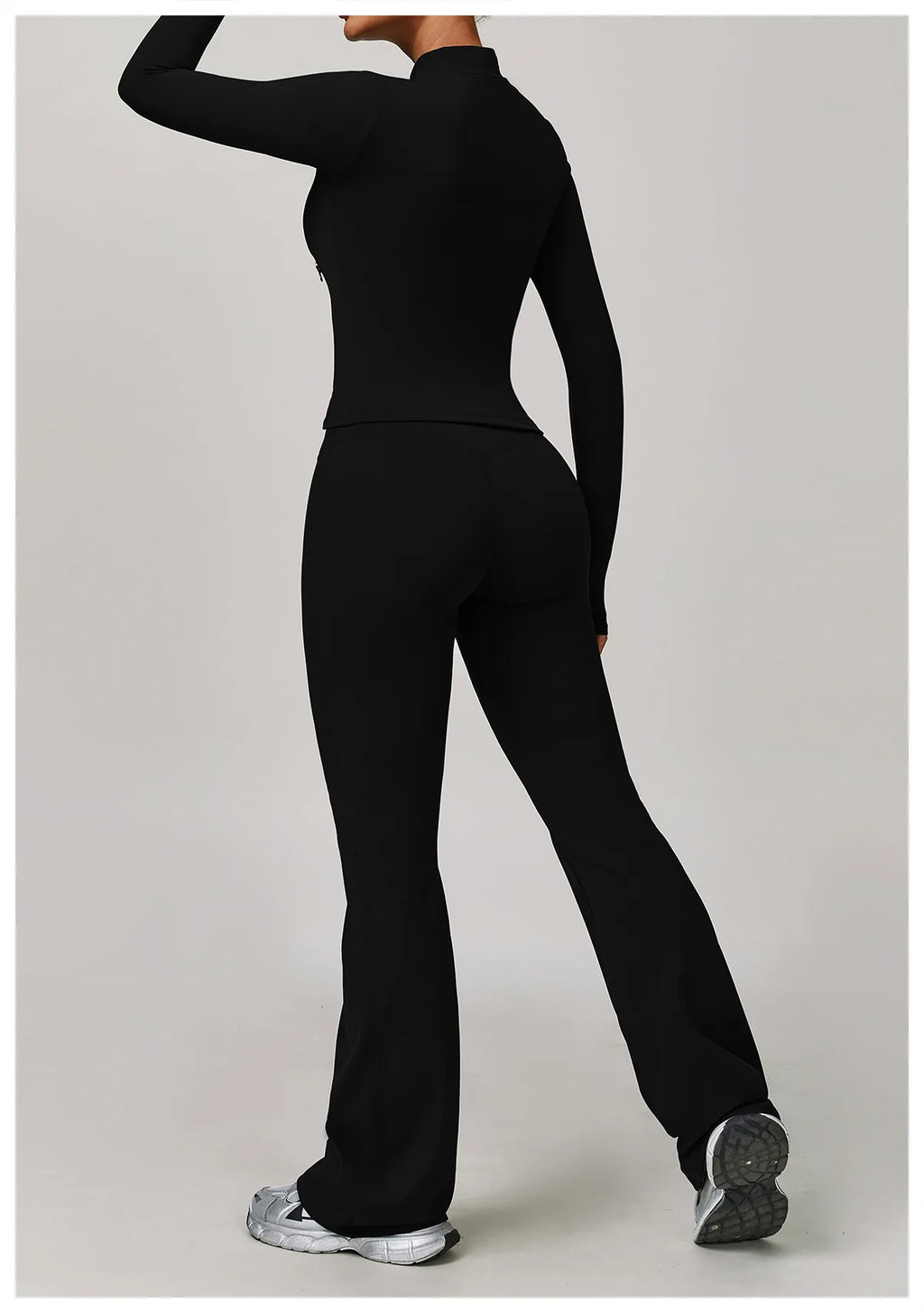Veyra Active™ Infinite 3-Piece Yoga Set | Long Sleeve Top, Sports Bra & High-Waisted Leggings