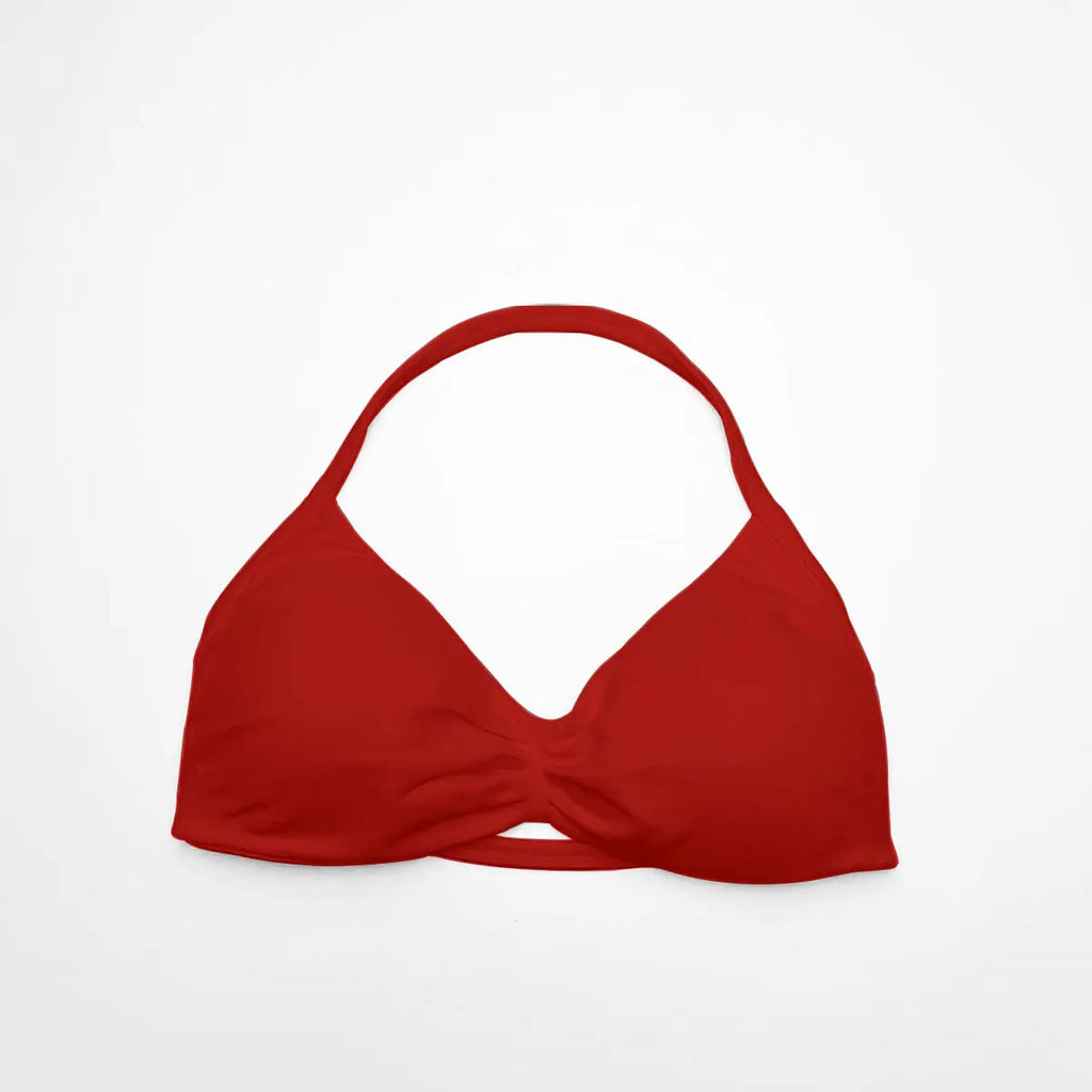 Veyra Active™ Impact Strappy Halter Sports Bra | High-Support Seamless Yoga Crop Top