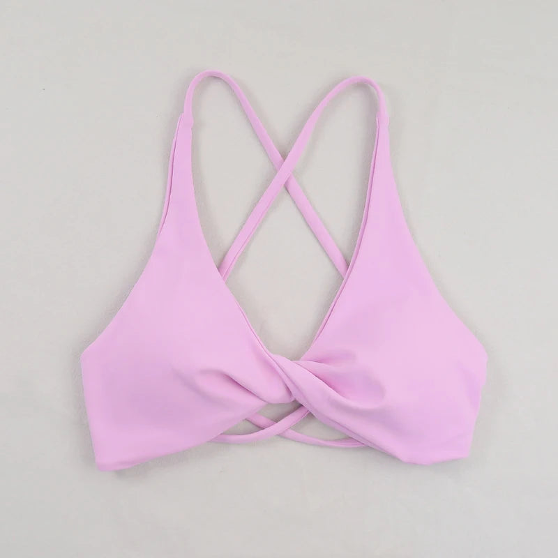 Veyra Active™ Impact Slim-Strap Sports Bra | Seamless High-Stretch Yoga Crop Top