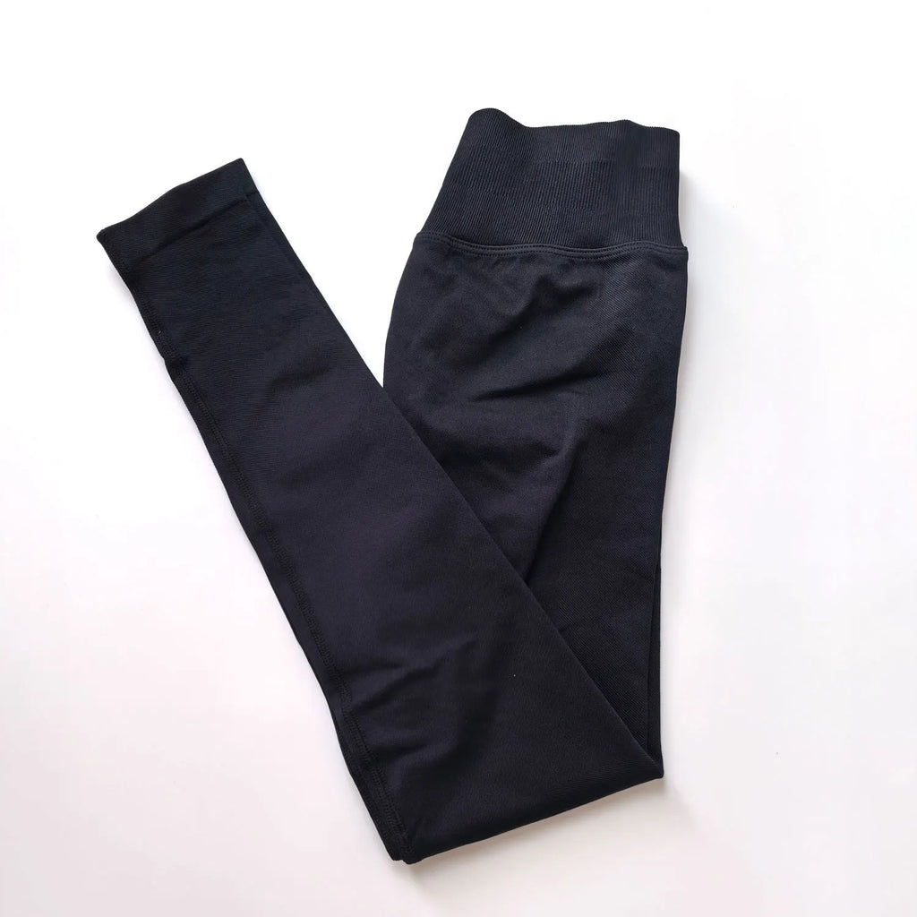 Veyra Active™ Impact Seamless Scrunch Leggings | Low Ribbed Waistband Glute-Shaping Yoga Pants