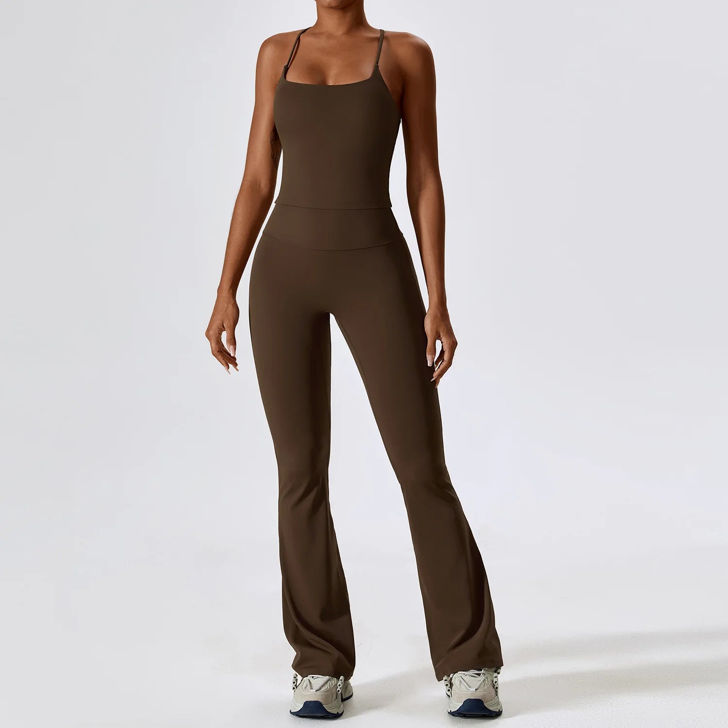 Veyra Active™ SculptFlex 2-Piece Yoga Set | Long Sleeve Crop Top & High-Waist Seamless Leggings