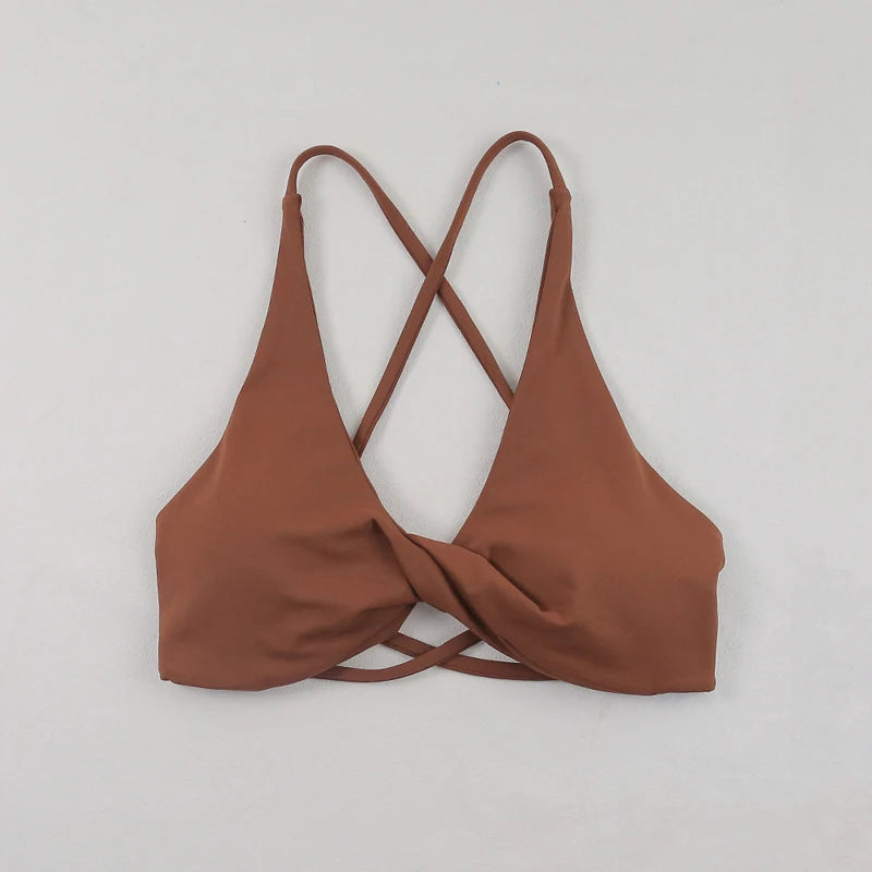 Veyra Active™ Impact Slim-Strap Sports Bra | Seamless High-Stretch Yoga Crop Top