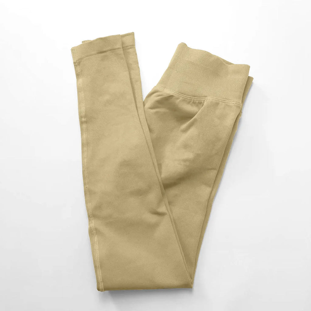 Veyra Active™ Impact Seamless Scrunch Leggings | Low Ribbed Waistband Glute-Shaping Yoga Pants
