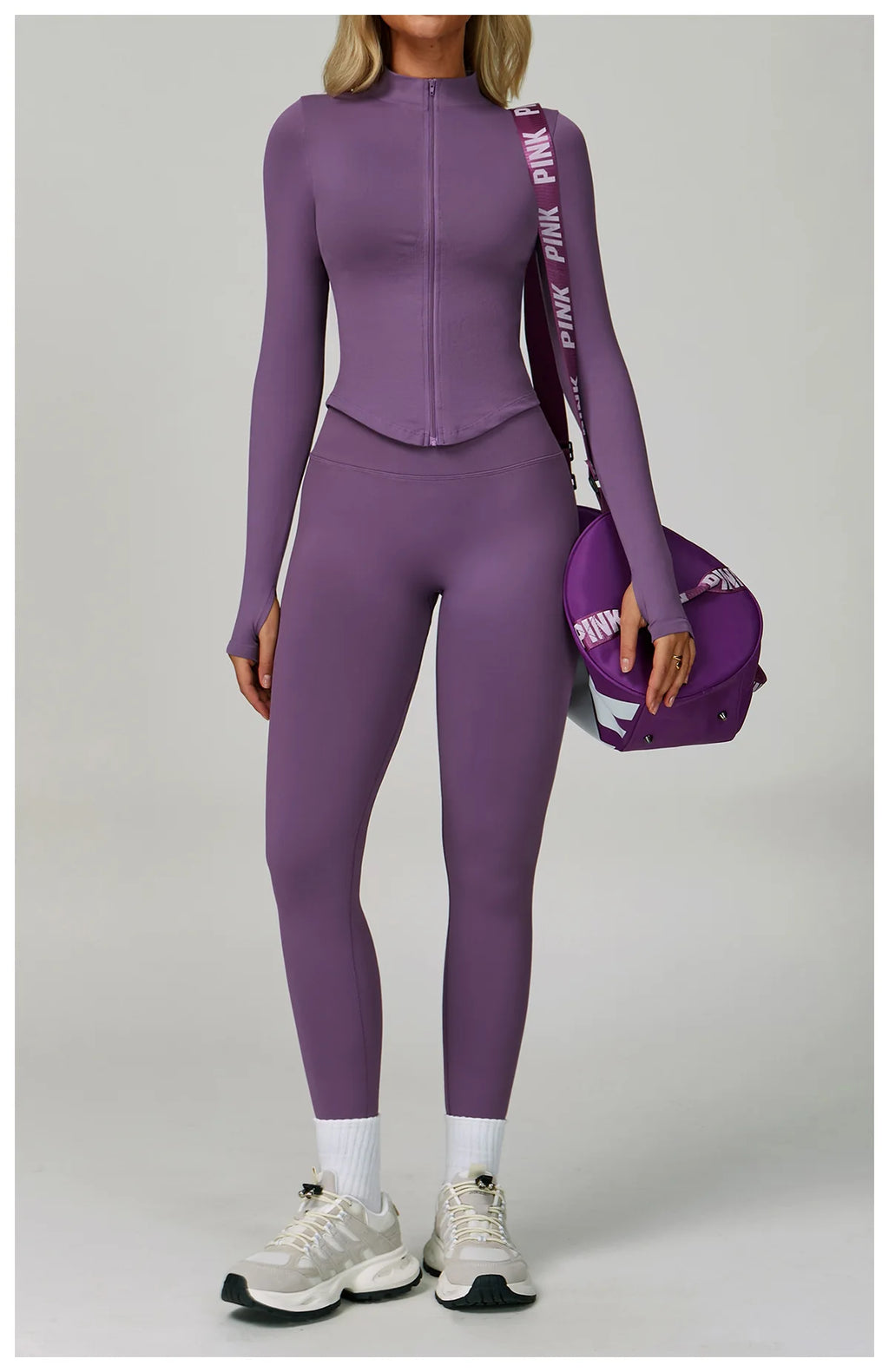 Veyra Active™ SculptFlex 3-Piece Yoga Set | Long Sleeve Crop Top, Sports Bra & High-Waist Leggings