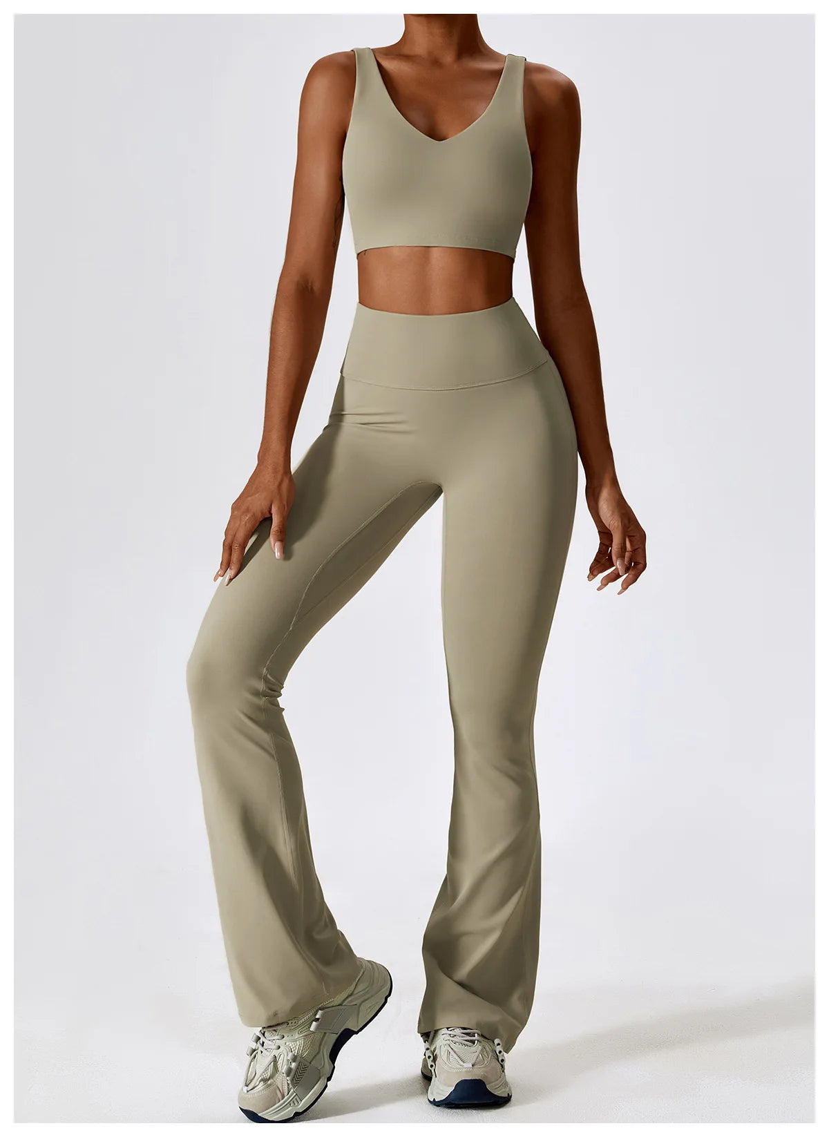 Veyra Active™ SculptFlex 2-Piece Yoga Set | Long Sleeve Crop Top & High-Waist Seamless Leggings