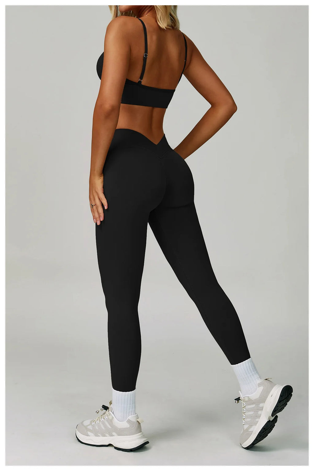 Veyra Active™ SculptFlex 3-Piece Yoga Set | Long Sleeve Crop Top, Sports Bra & High-Waist Leggings