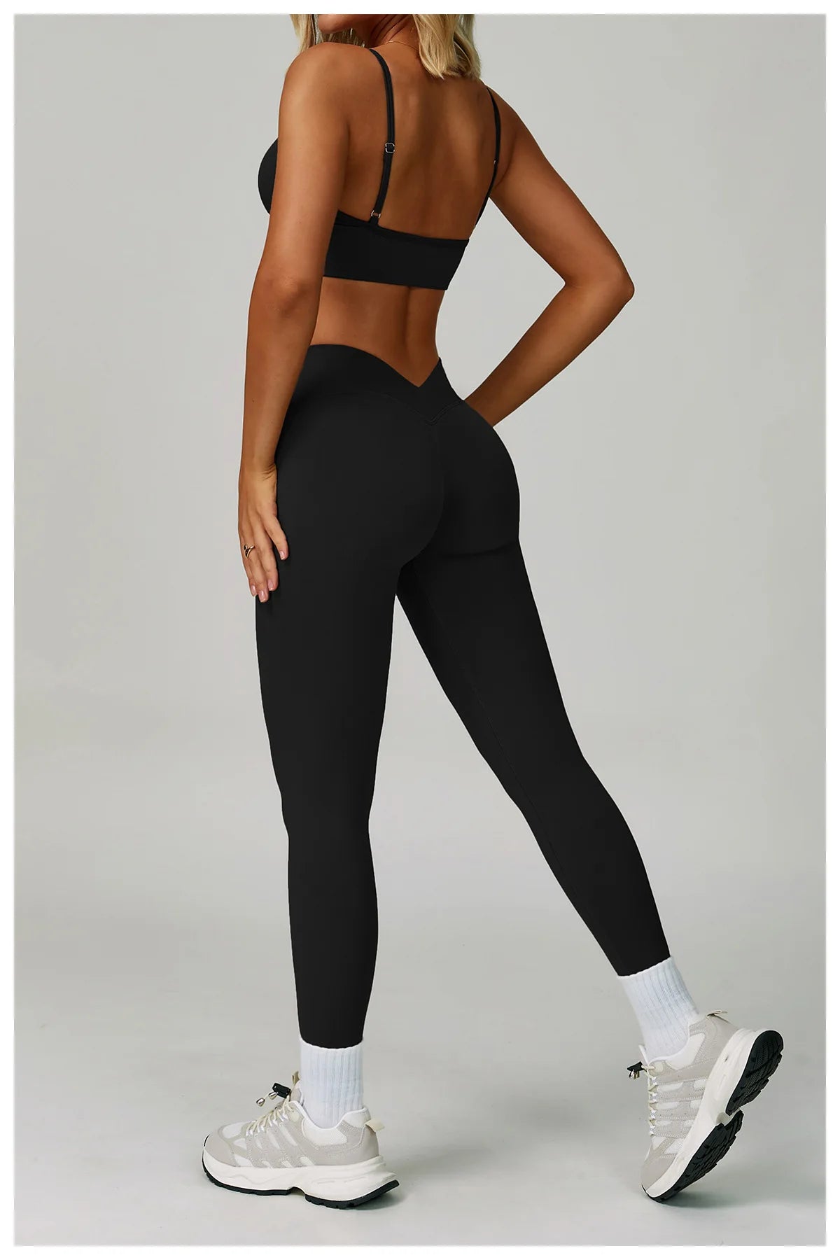 Veyra Active™ SculptFlex 3-Piece Yoga Set | Long Sleeve Crop Top, Sports Bra & High-Waist Leggings