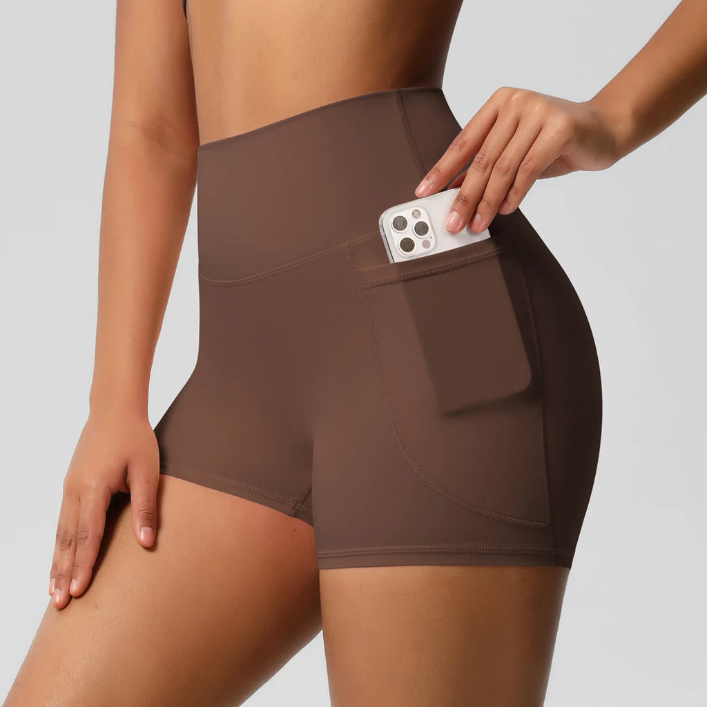 Veyra Active™ Pocketed High-Waisted Yoga Shorts | 100% Squat-Proof Anti-Chafe Biker Shorts