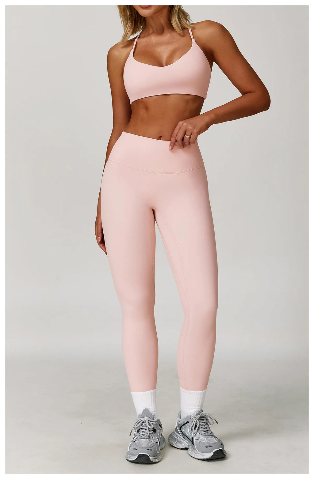 Veyra Active™ Infinite 3-Piece Yoga Set | Long Sleeve Top, Sports Bra & High-Waisted Leggings